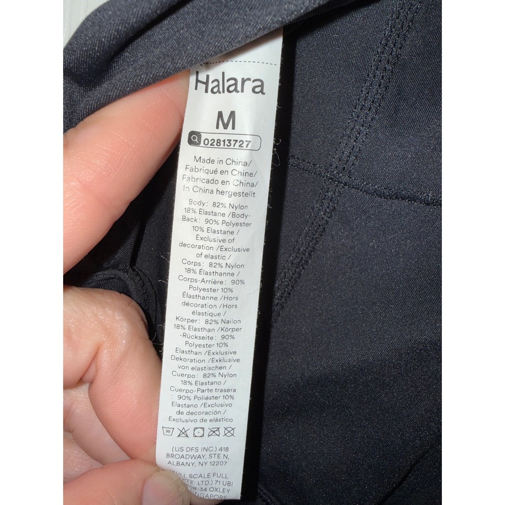 Halara SoftlyZero Airy Square Neck Backless Exercise Dress Black M 02813727 - Picture 6 of 16